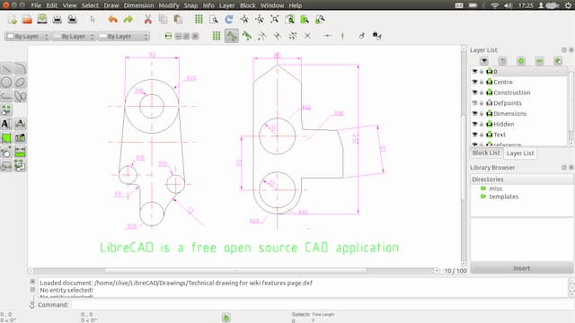 免费CAD绘图软件LibreCAD